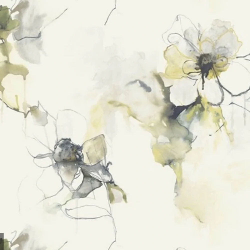NWT ANTHROPOLOGIE ANEMONE WATERCOLOR FLORAL WALLPAPER, LW50007